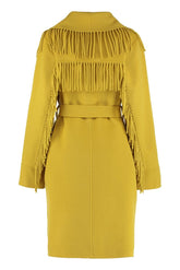 Leak wool cape
